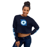 NO WEAPON FORMED PROTECTION MATIASMA EYE - Women's Crop Sweatshirt