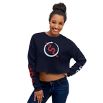 NO WEAPON FORMED 'SNAKES' RED/WHITE - Women's Crop Sweatshirt