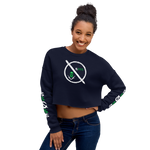 NO WEAPON FORMED 'ROBBER/OPPS' GREEN - Women's Crop Sweatshirt