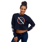 NO WEAPON FORMED 'DEVIL' WHITE/ORANGE - Women's Crop Sweatshirt