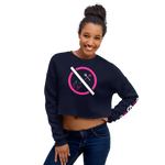 NO WEAPON FORMED 'DEVIL' WHITE/PINK -  Women's Crop Sweatshirt