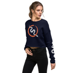 NO WEAPON FORMED 'SNAKES' BLACK/ORANGE - Women's Crop Sweatshirt